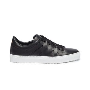 PS821 Alpha Cutout Leather Sneakers in Black / White Size 37 US 6.5 Retail $295